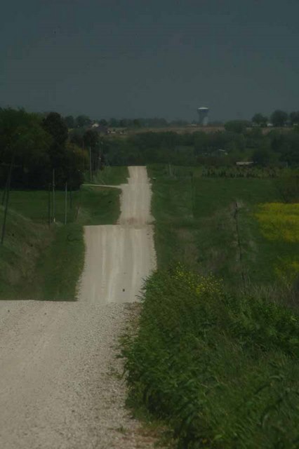 the road in front of Francesca's house